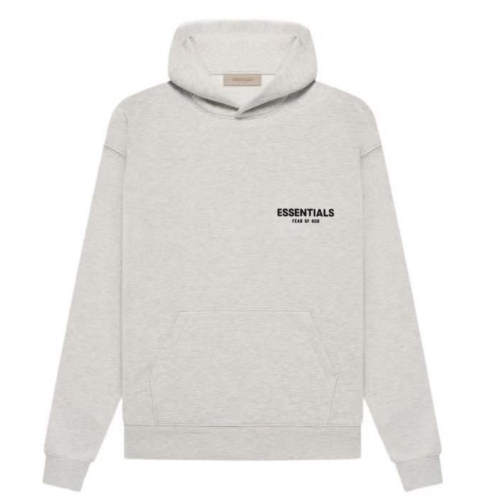 New fear of god essentials “light oatmeal” hoodie size S